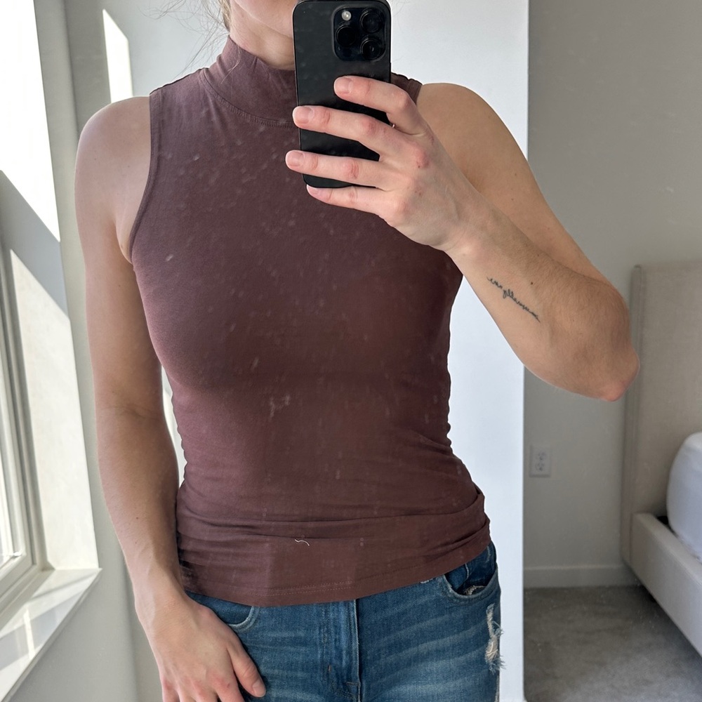 Nasty Gal Chocolate Brown Tank Top